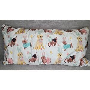 House‎ & Garden Spring Easter Dogs Dachshund Golden Basset Hound 12x33 Pillow